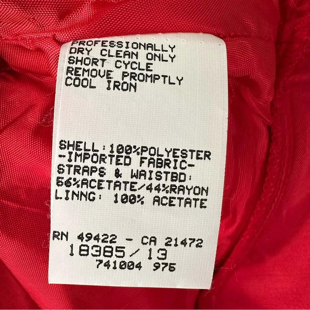 Vintage 90s Red Satin Cocktail Mini Dress‎ Scott McClintock USA Made Size 8